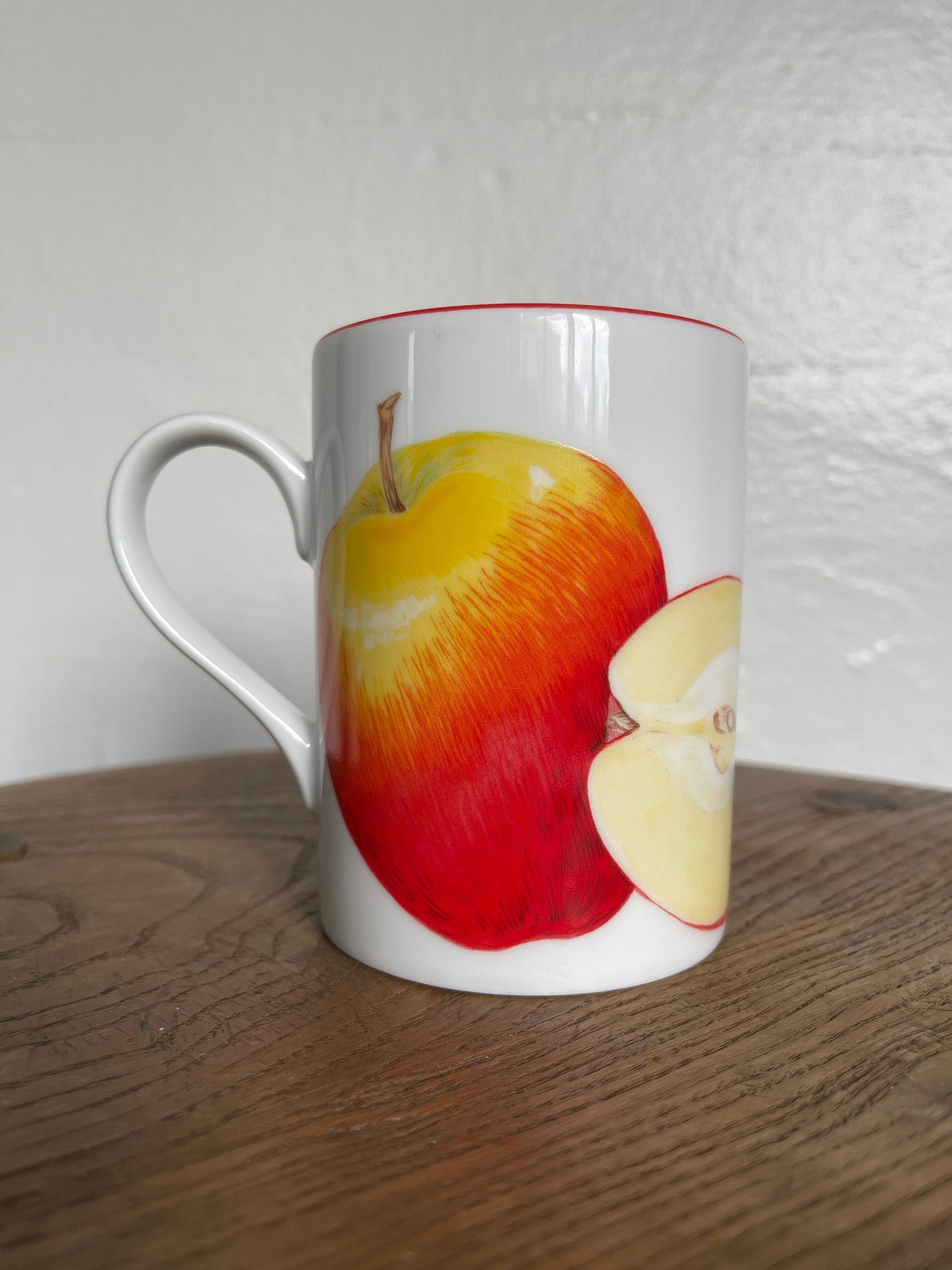 Vintage Fitz and Floyd Porcelain Apple Mugs