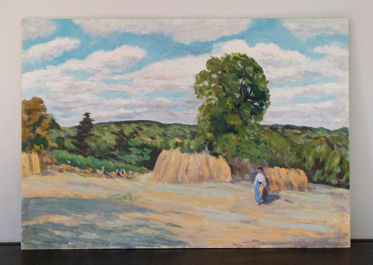 The Harvest at Montfoucault Reproduction After Camille Pissarro, 1876
