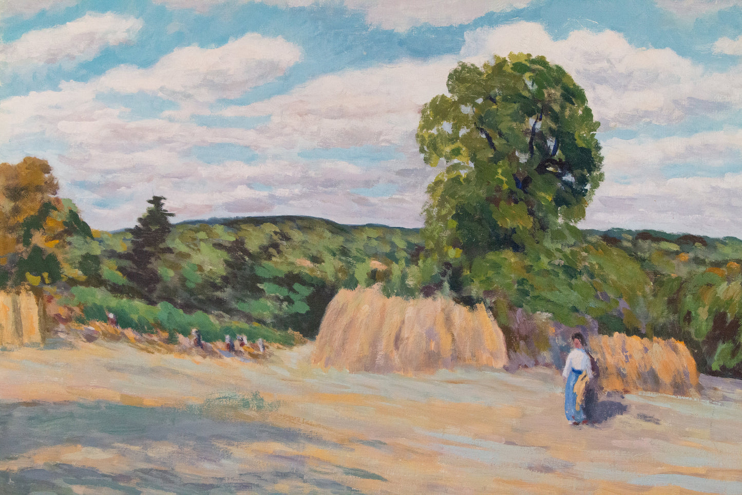 The Harvest at Montfoucault Reproduction After Camille Pissarro, 1876