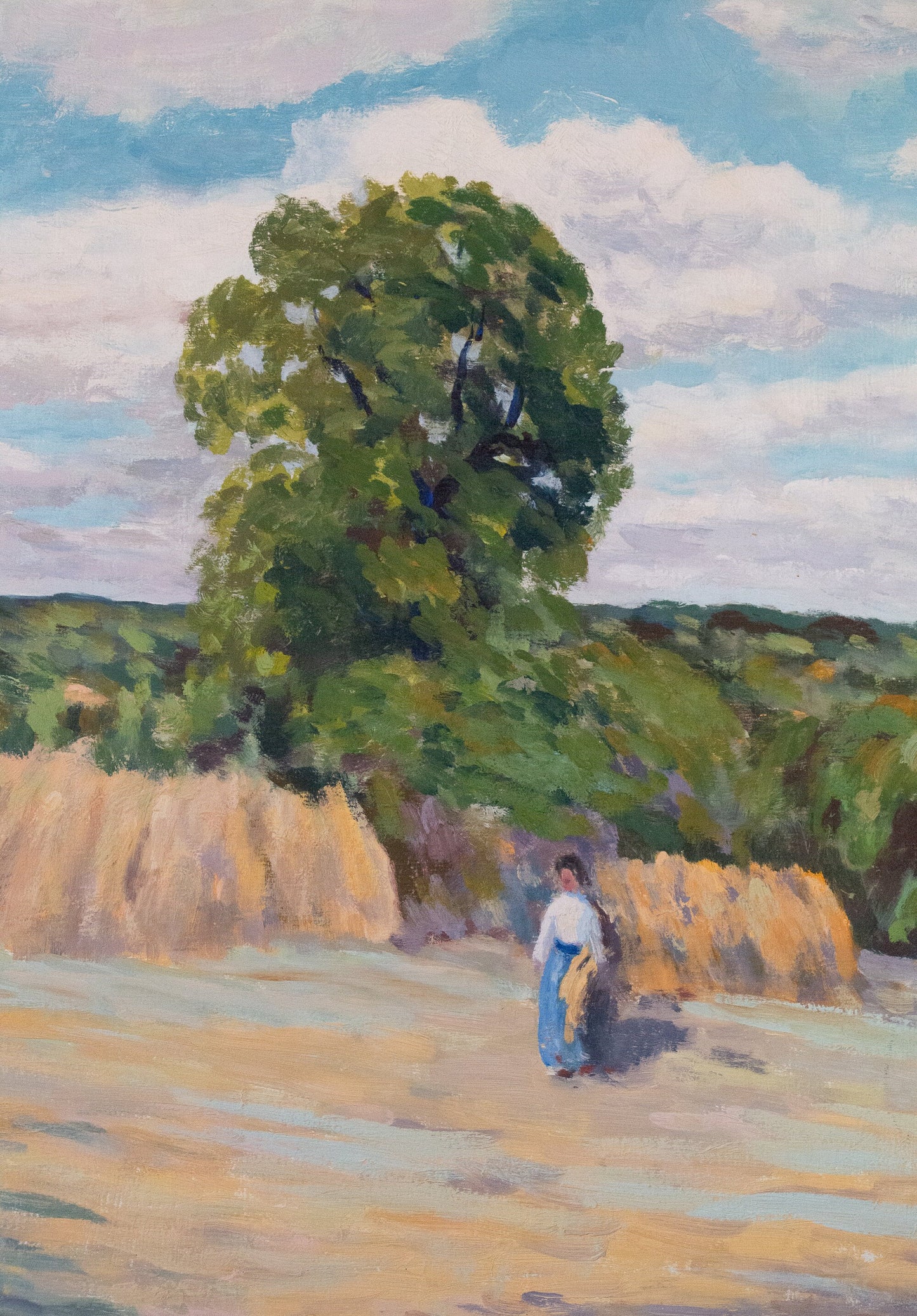 The Harvest at Montfoucault Reproduction After Camille Pissarro, 1876