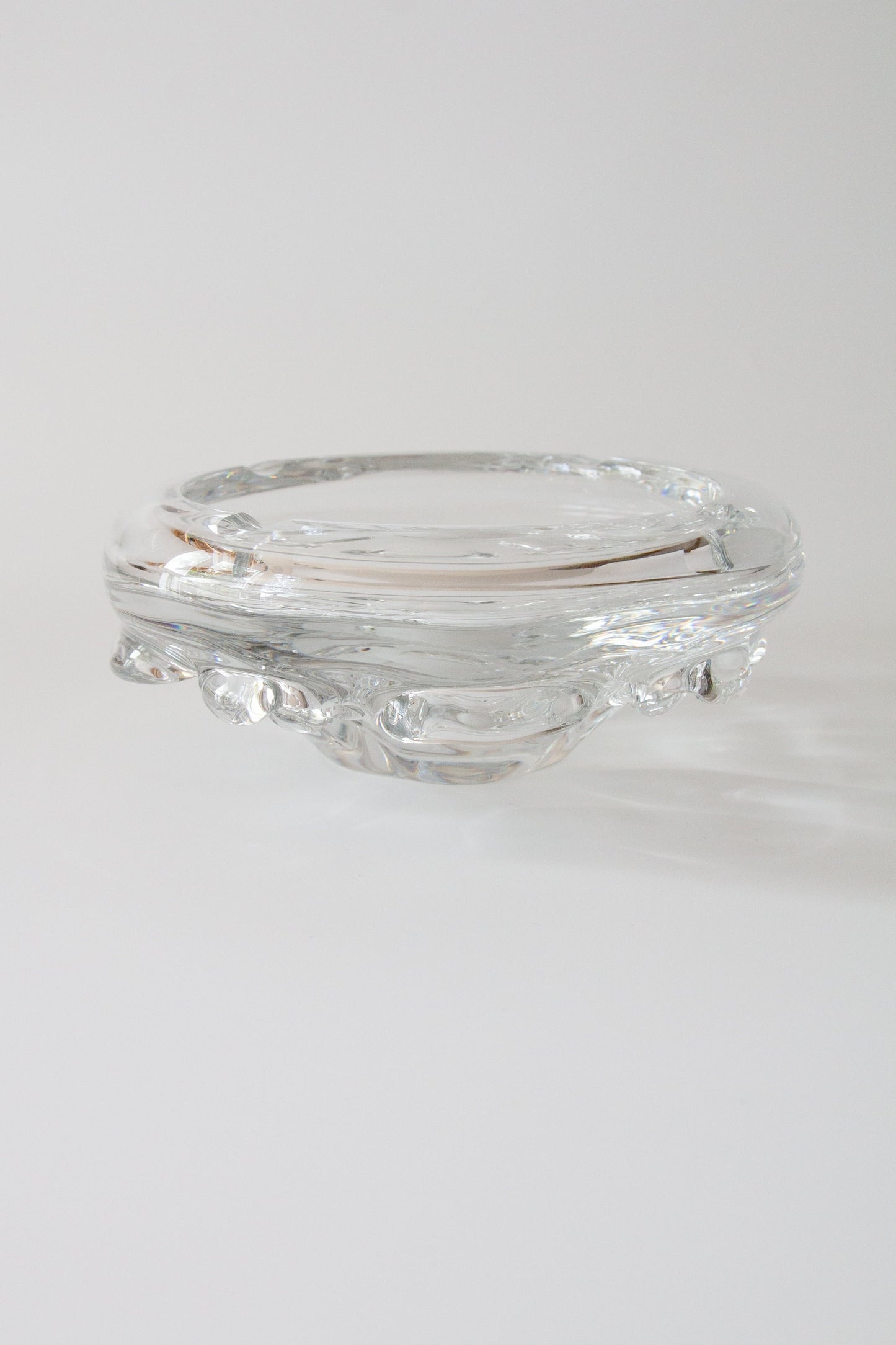 Midcentury Crystal Cigar Ashtray by Antonio or Guido Bon for Val Saint Lambert