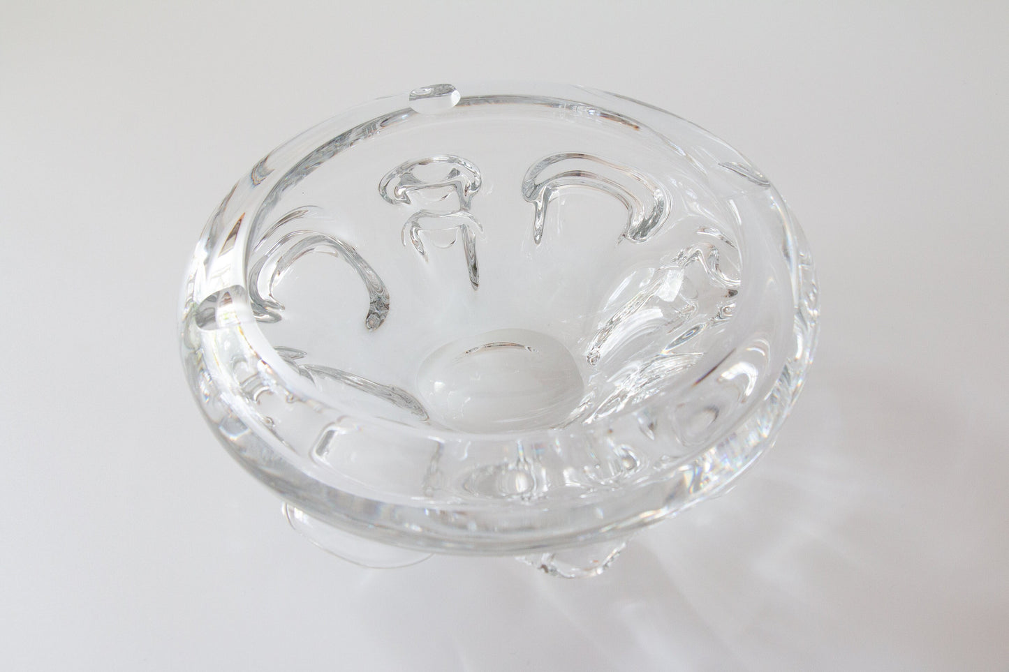 Midcentury Crystal Cigar Ashtray by Antonio or Guido Bon for Val Saint Lambert