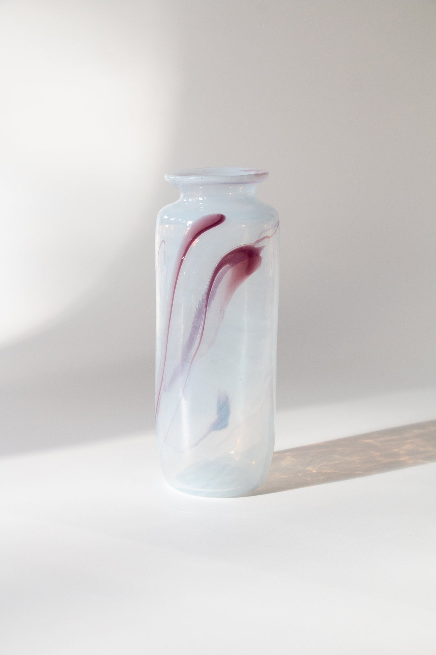 Vintage Iridescent Hand Blown Glass Vase