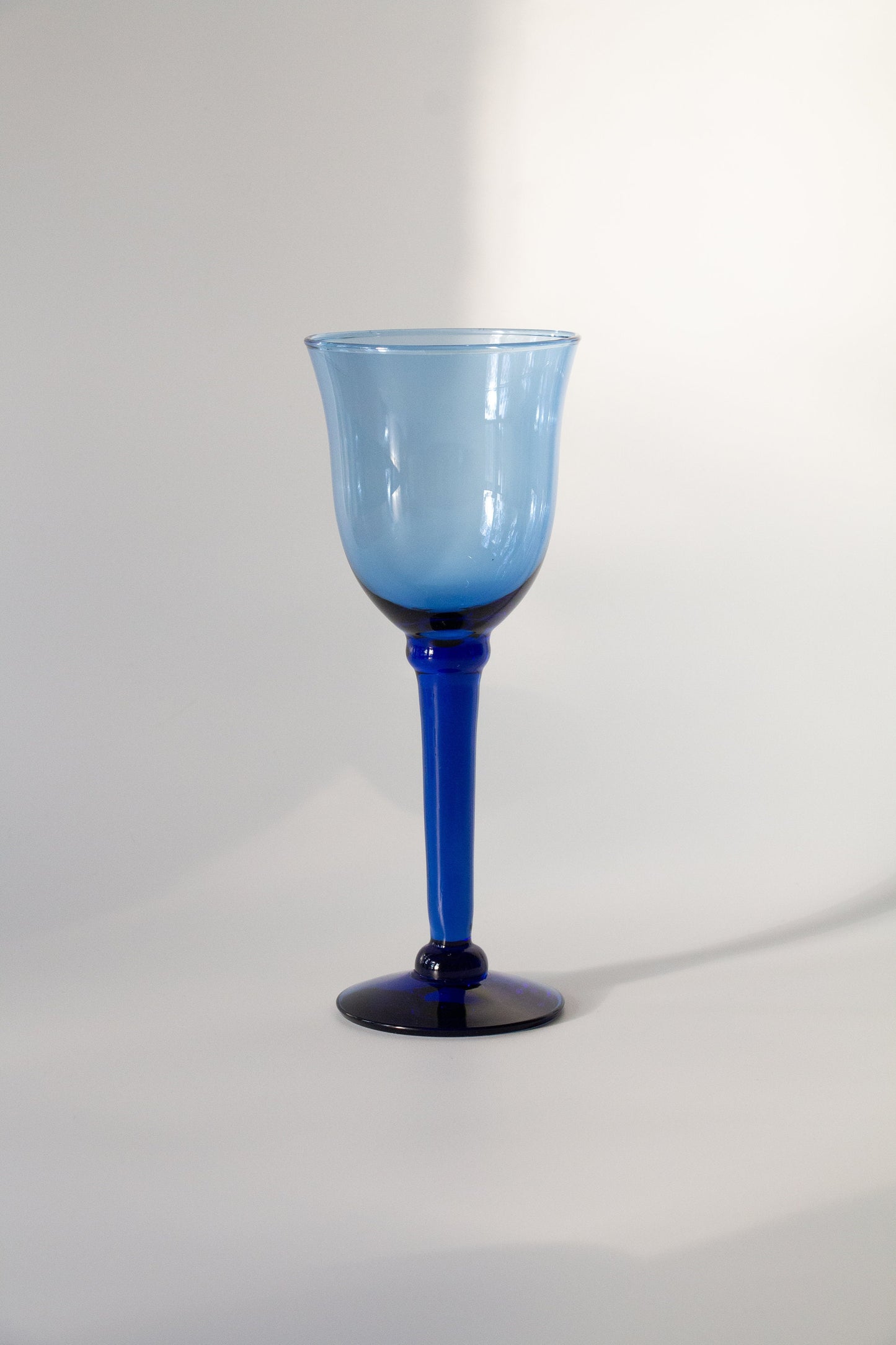 Vintage Cobalt Stemmed Wine Glasses
