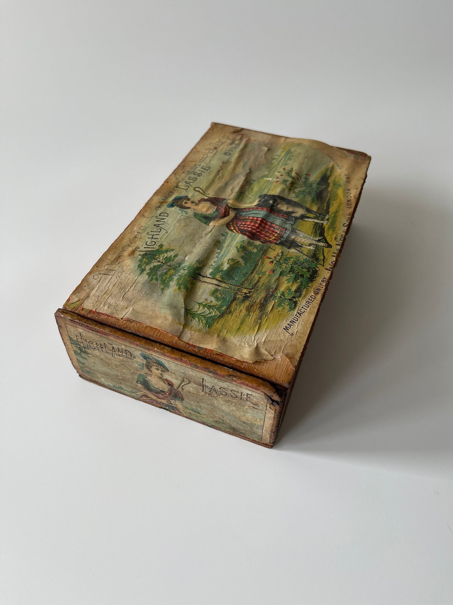 Antique Canadian Highland Lassie Cigar Box