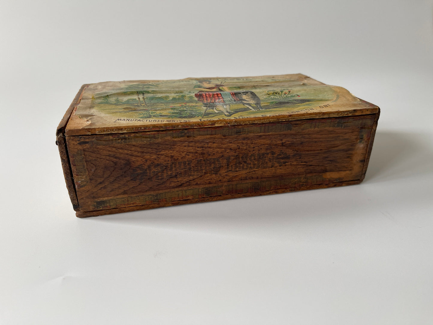 Antique Canadian Highland Lassie Cigar Box