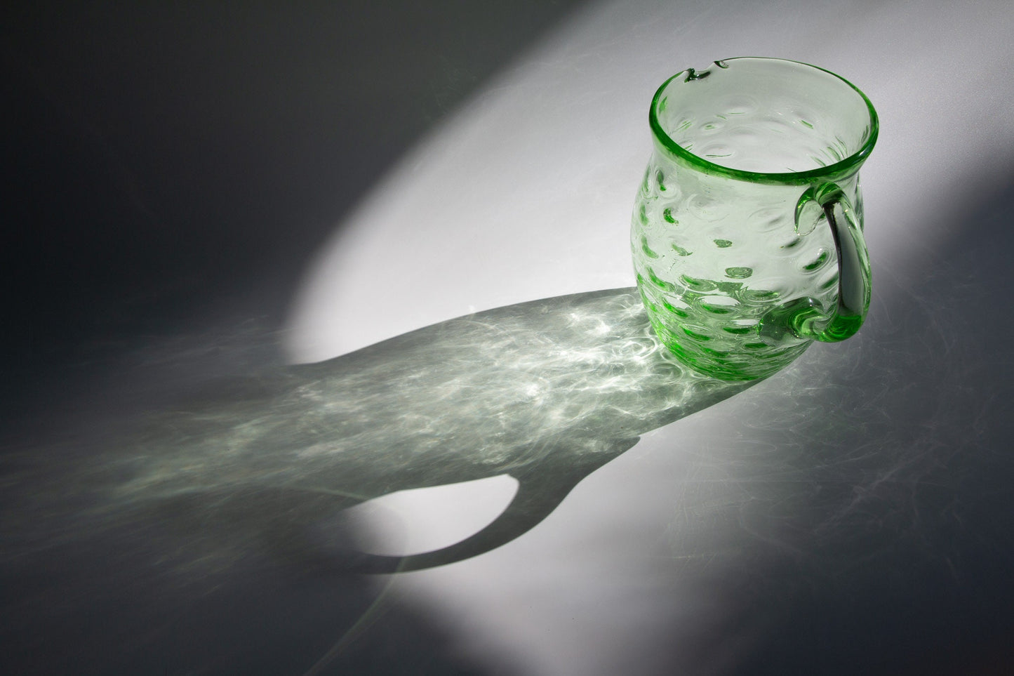 Vintage Coin Dot Art Glass Pitcher