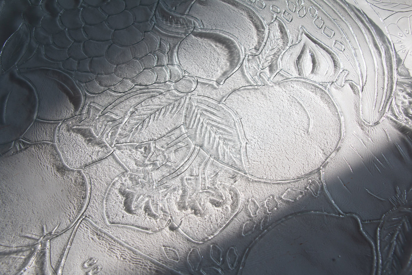 Vintage Italian Large Glass Fruit Platter