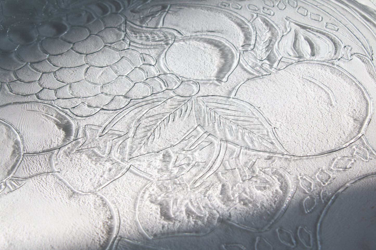Vintage Italian Large Glass Fruit Platter