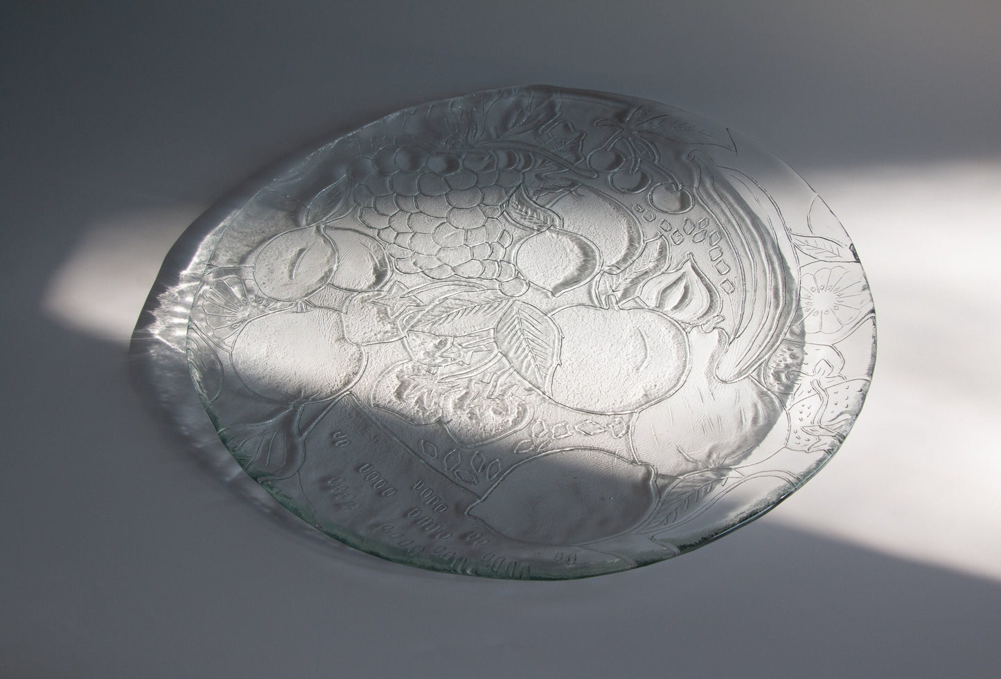 Vintage Italian Large Glass Fruit Platter