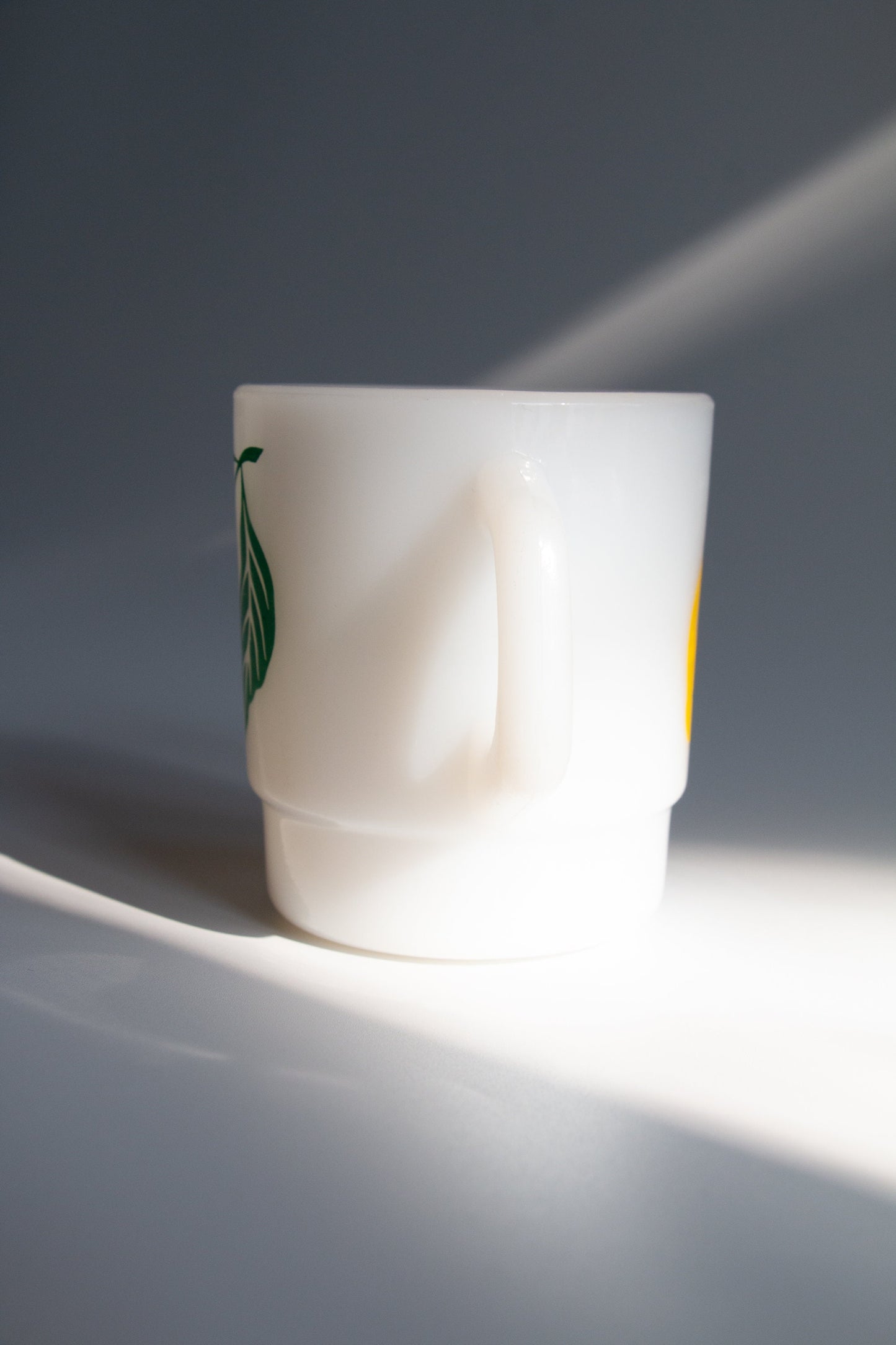 Vintage Milk Glass Pear Mug