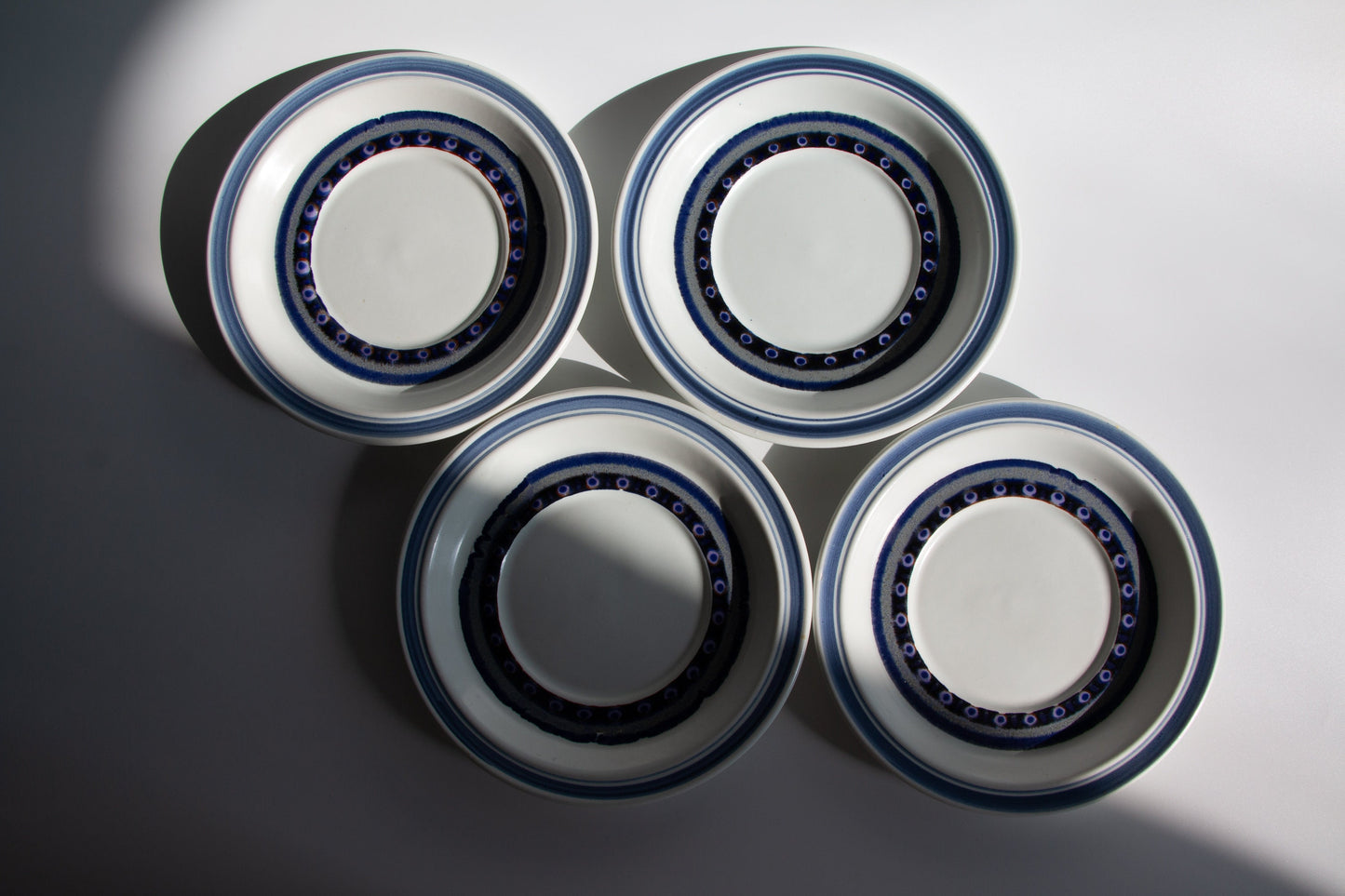 Vintage Stoneware Coffee Cups & Saucers