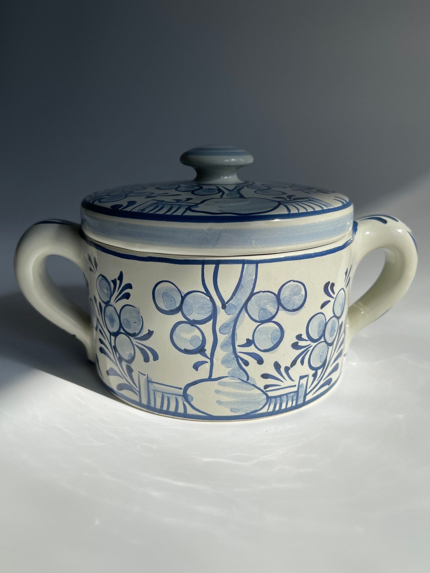 Vintage MMA Hand Painted Ceramic Jar