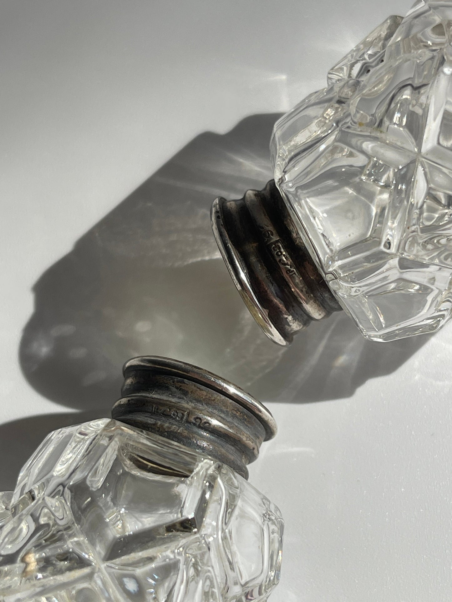 Vintage Crystal Salt and Pepper Shakers