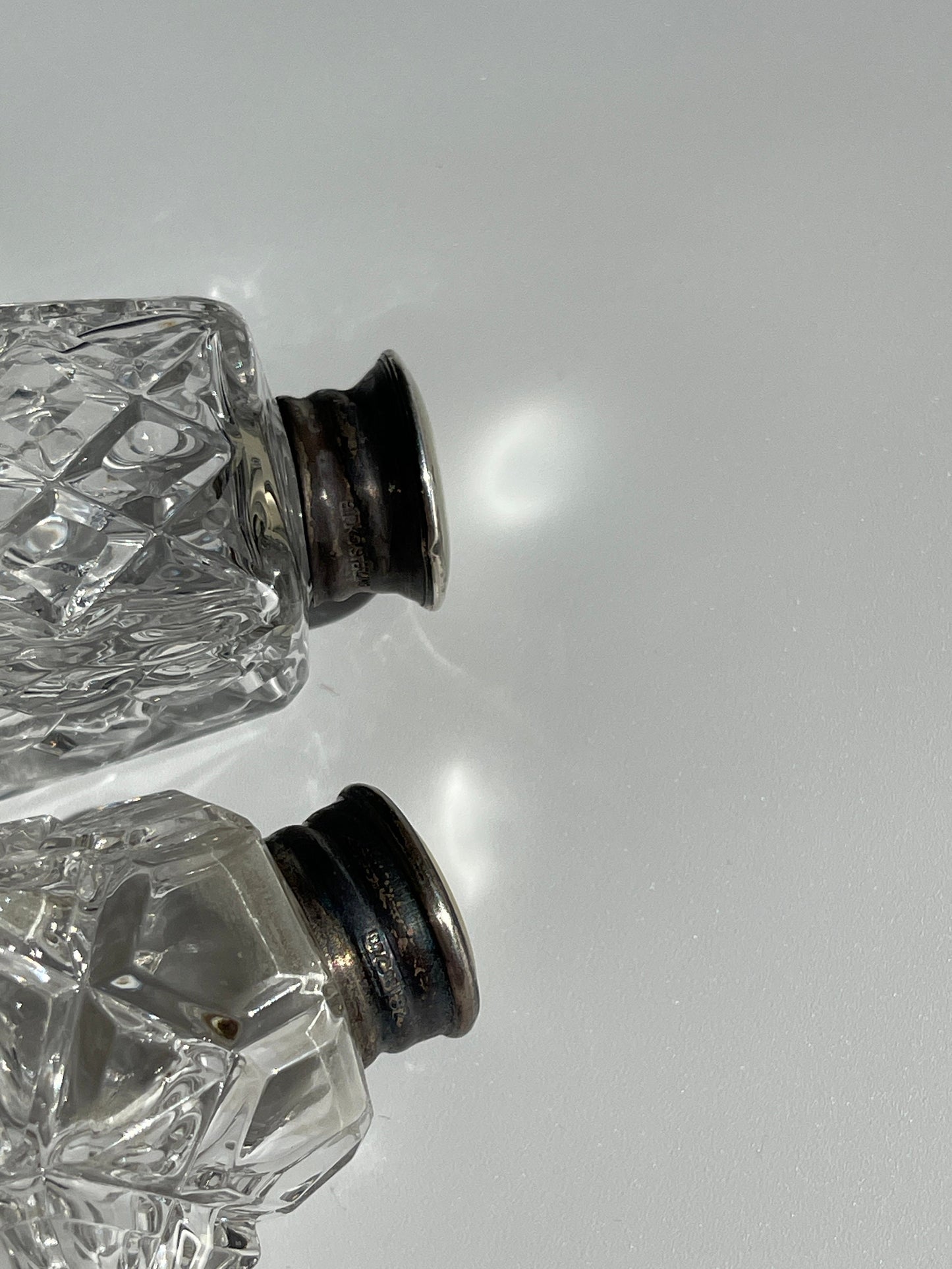 Vintage Crystal Salt and Pepper Shakers