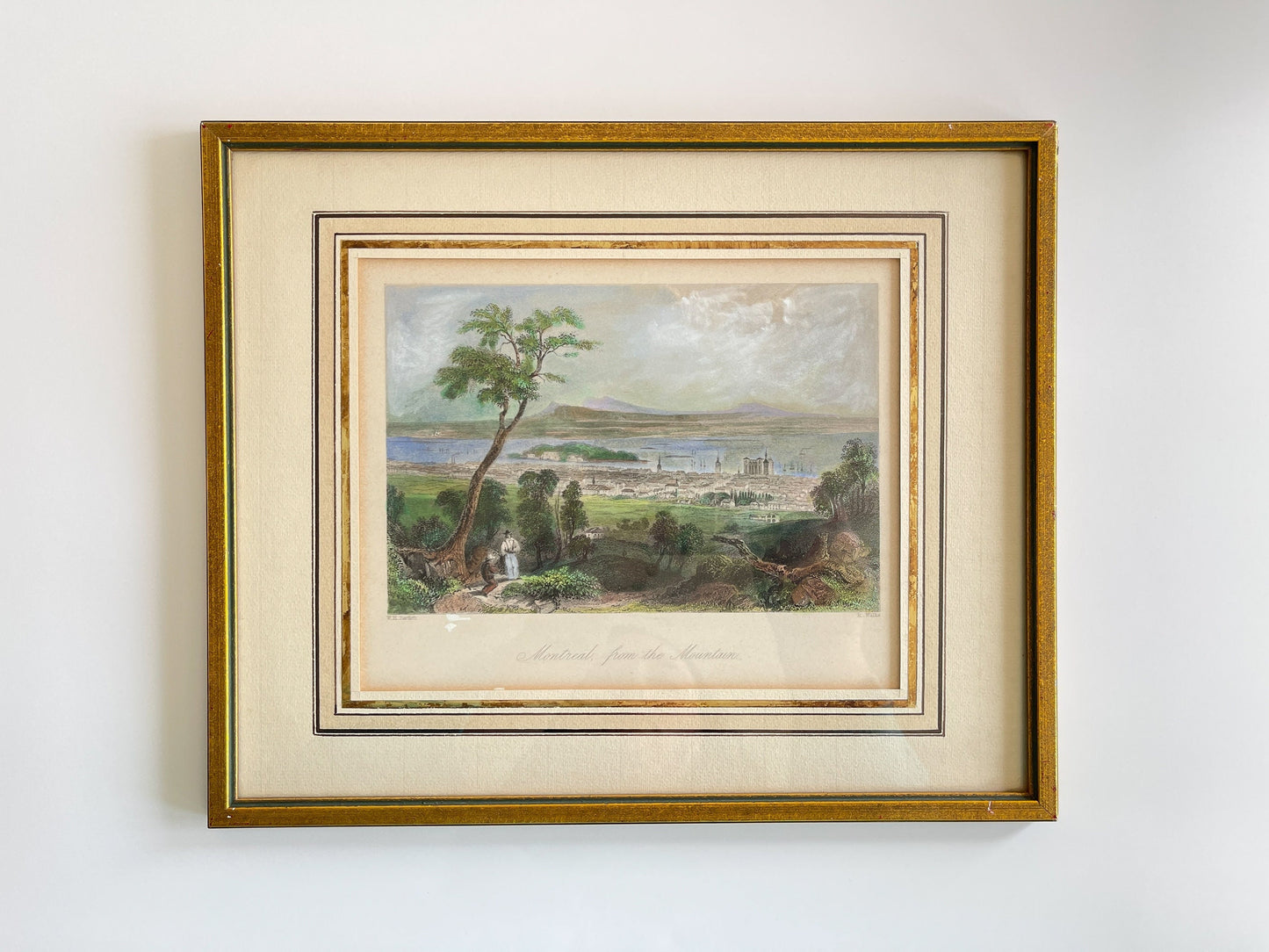 Antique Montreal Engraving Print