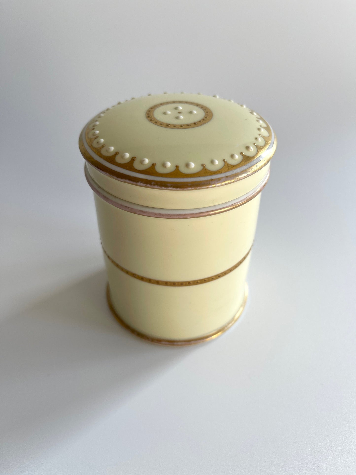 Antique Fine Porcelain Lidded Jar, c1820s