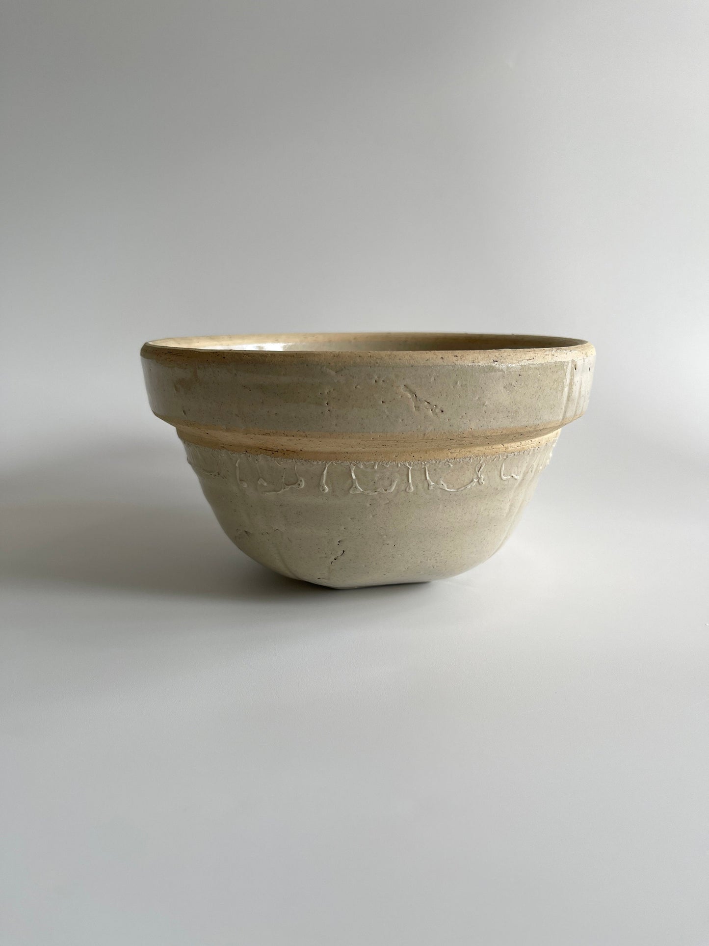 Small Nesting Stoneware Mixing Bowls, c1940s