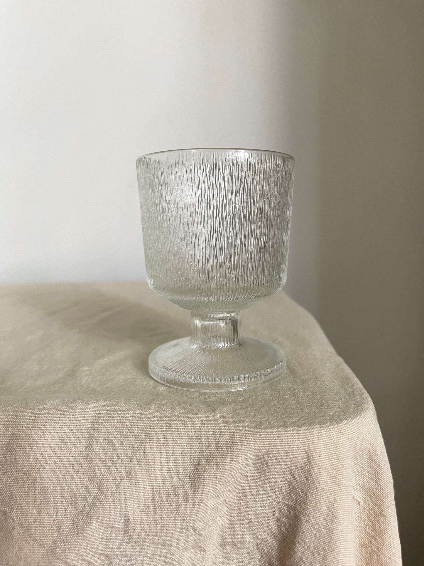 Vintage Small Ribbed Stemmed Glasses