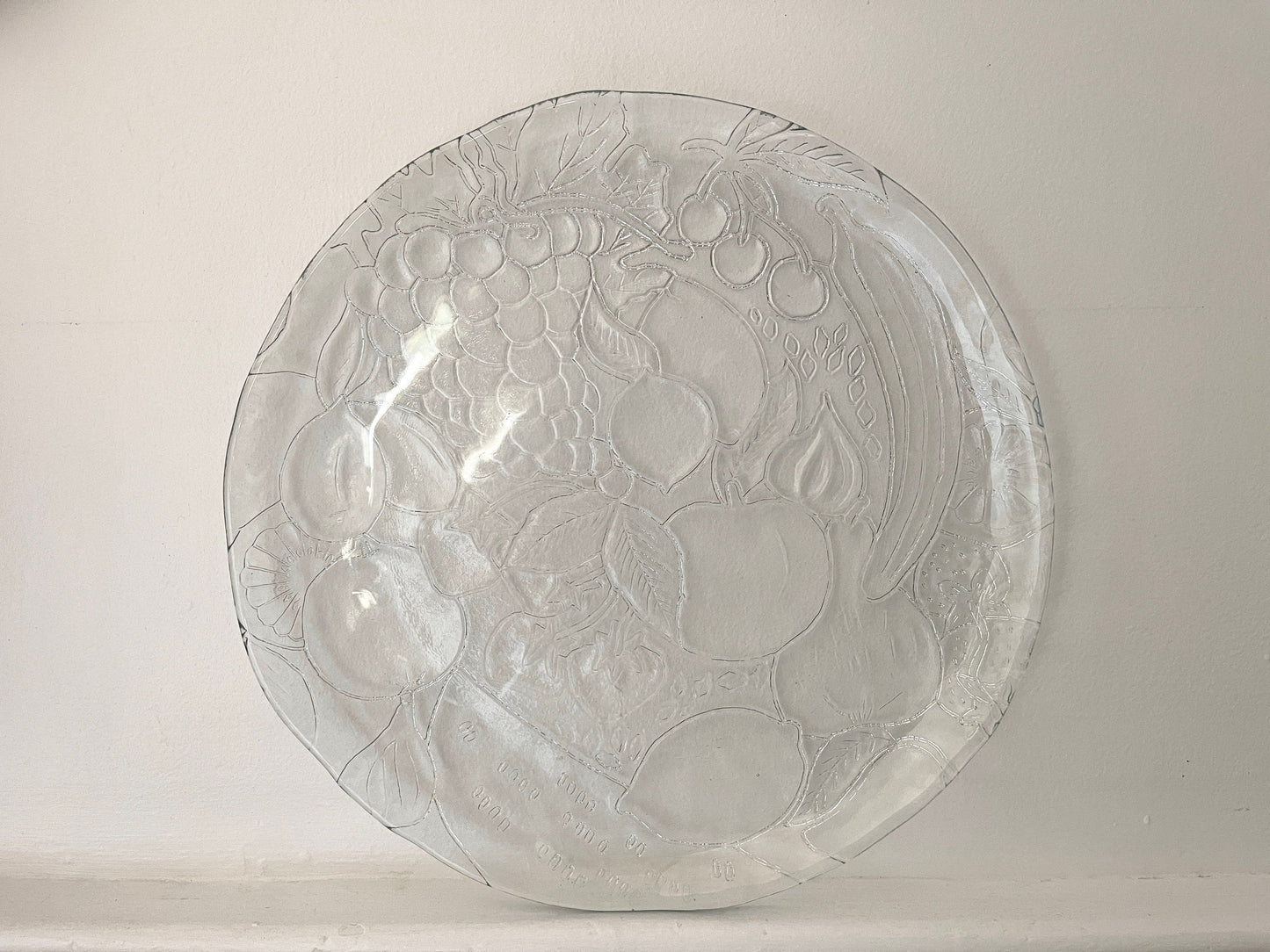 Vintage Italian Large Glass Fruit Platter