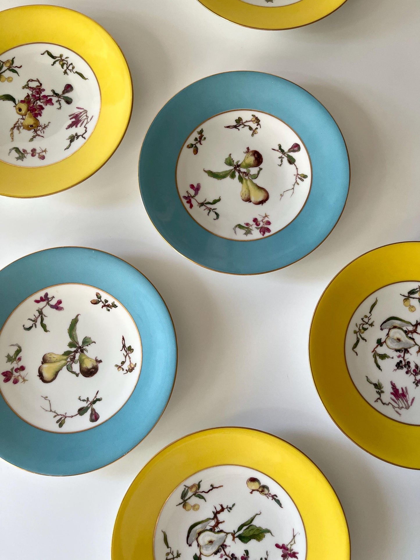 Haviland France Botanical Dessert Plates