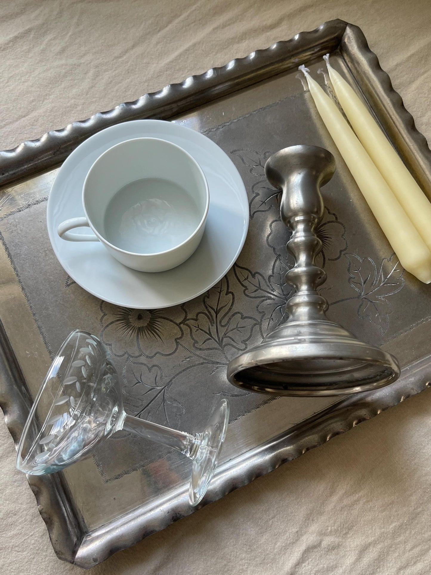 Vintage French Modern Cups & Saucers