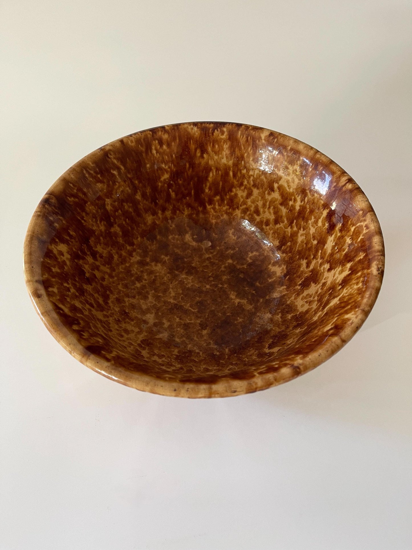 Antique Rockingham Bennington Pottery Bowl 1