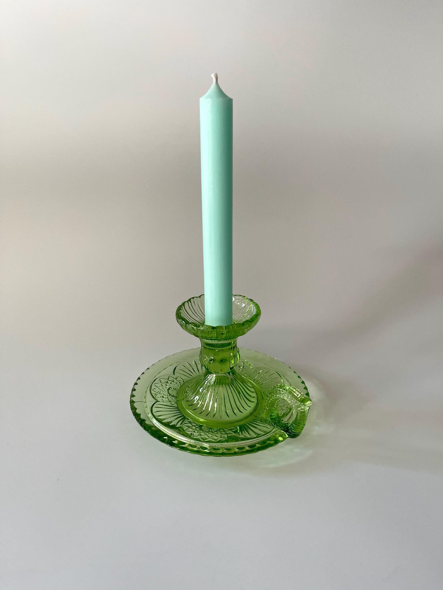 Antique Pressed Glass Chamberstick