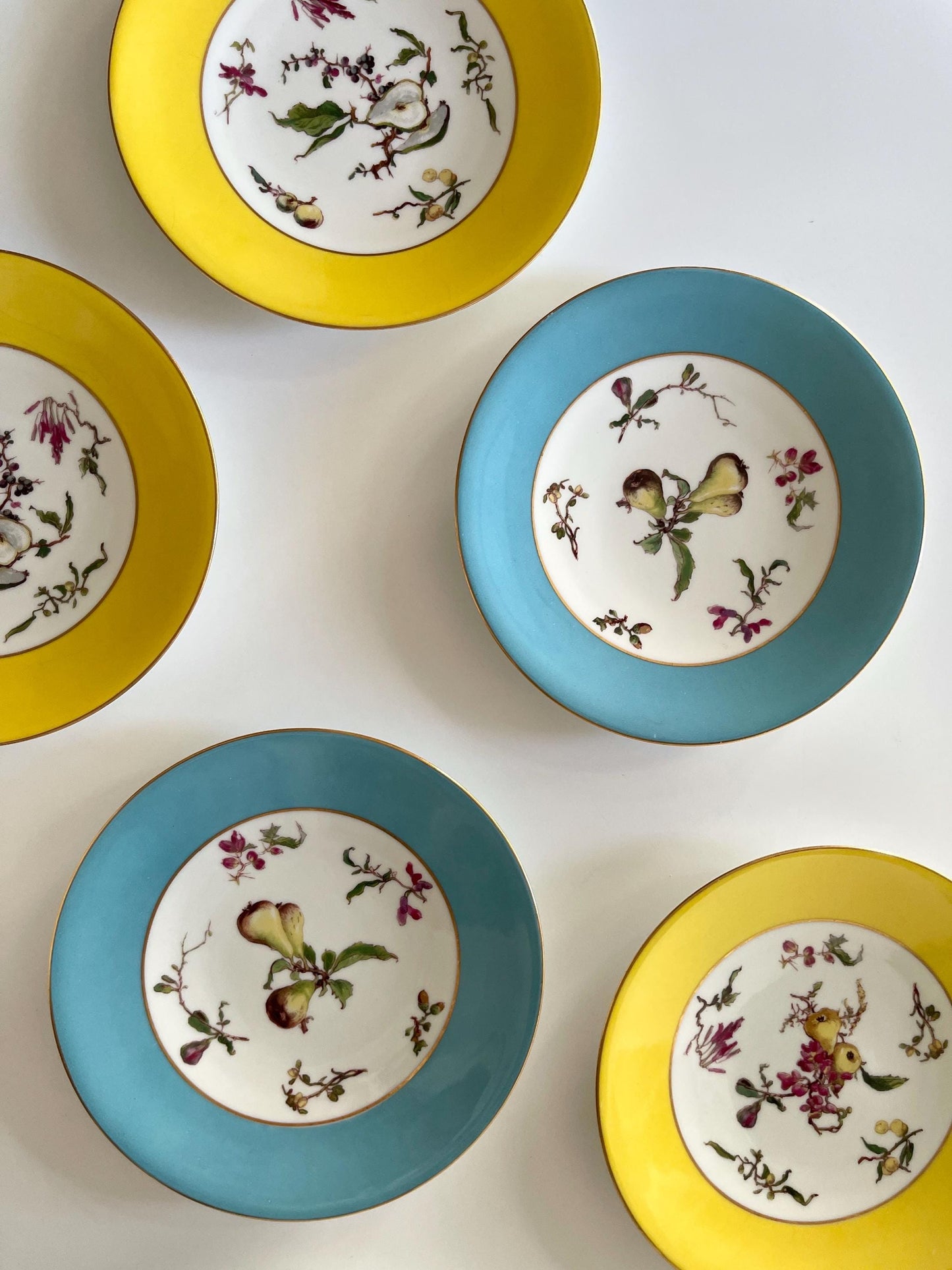 Haviland France Botanical Dessert Plates