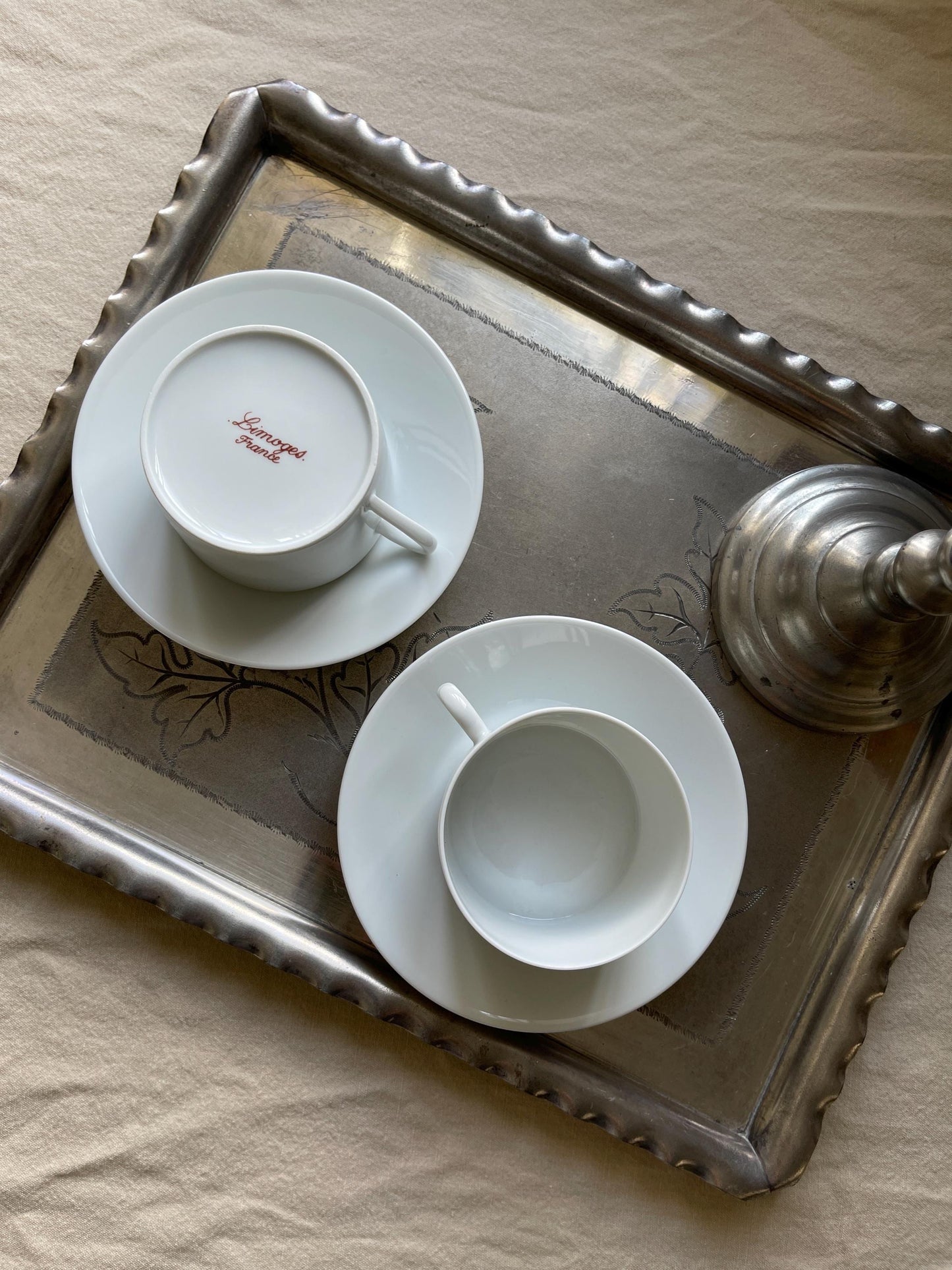 Vintage French Modern Cups & Saucers