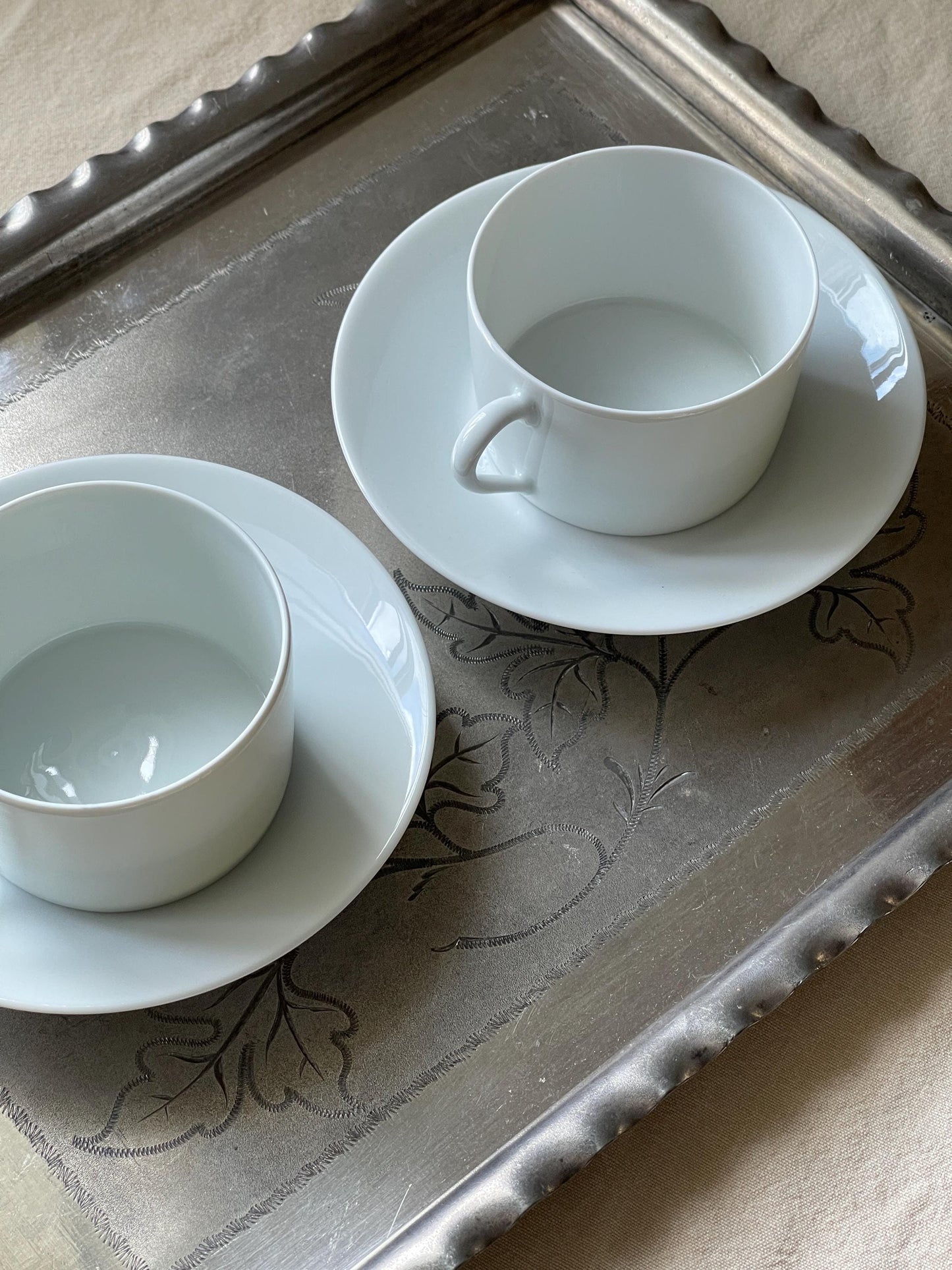 Vintage French Modern Cups & Saucers