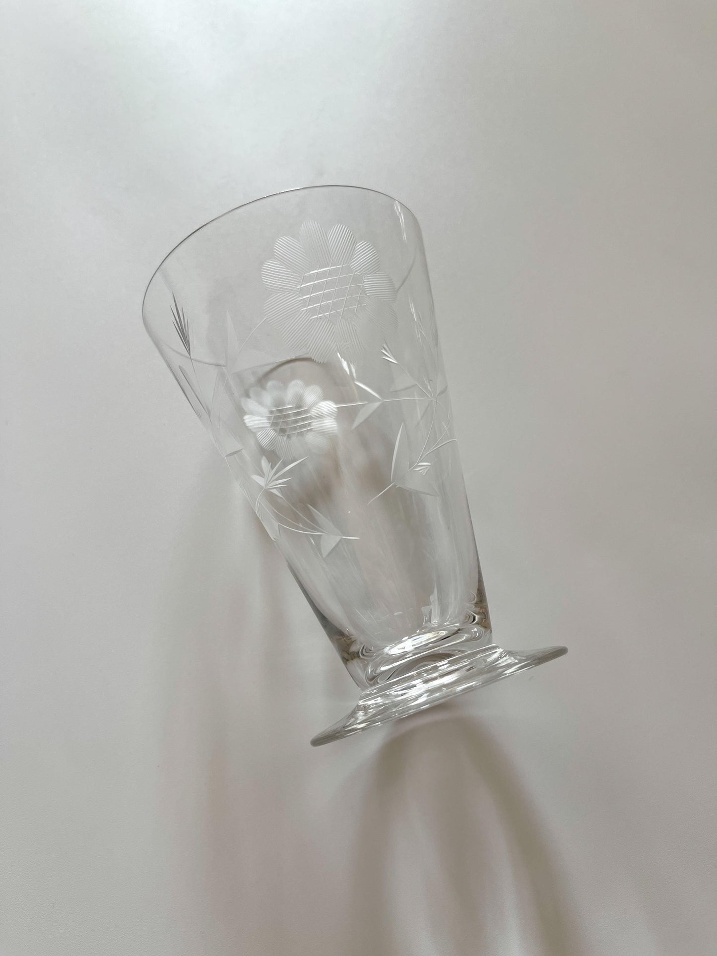 Cornflower Glass Footed Tumblers
