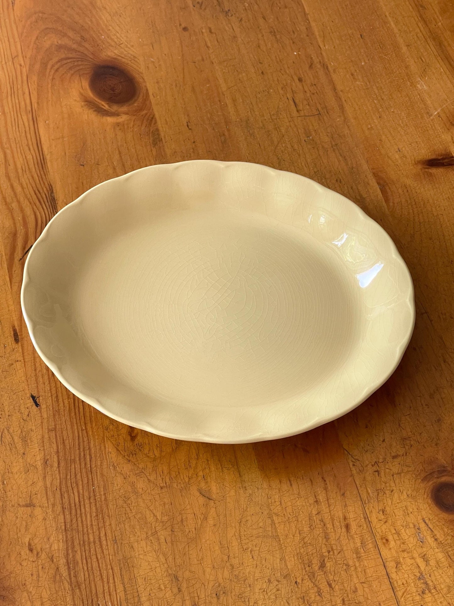 Grindley Yellow Petalware Platter 12"