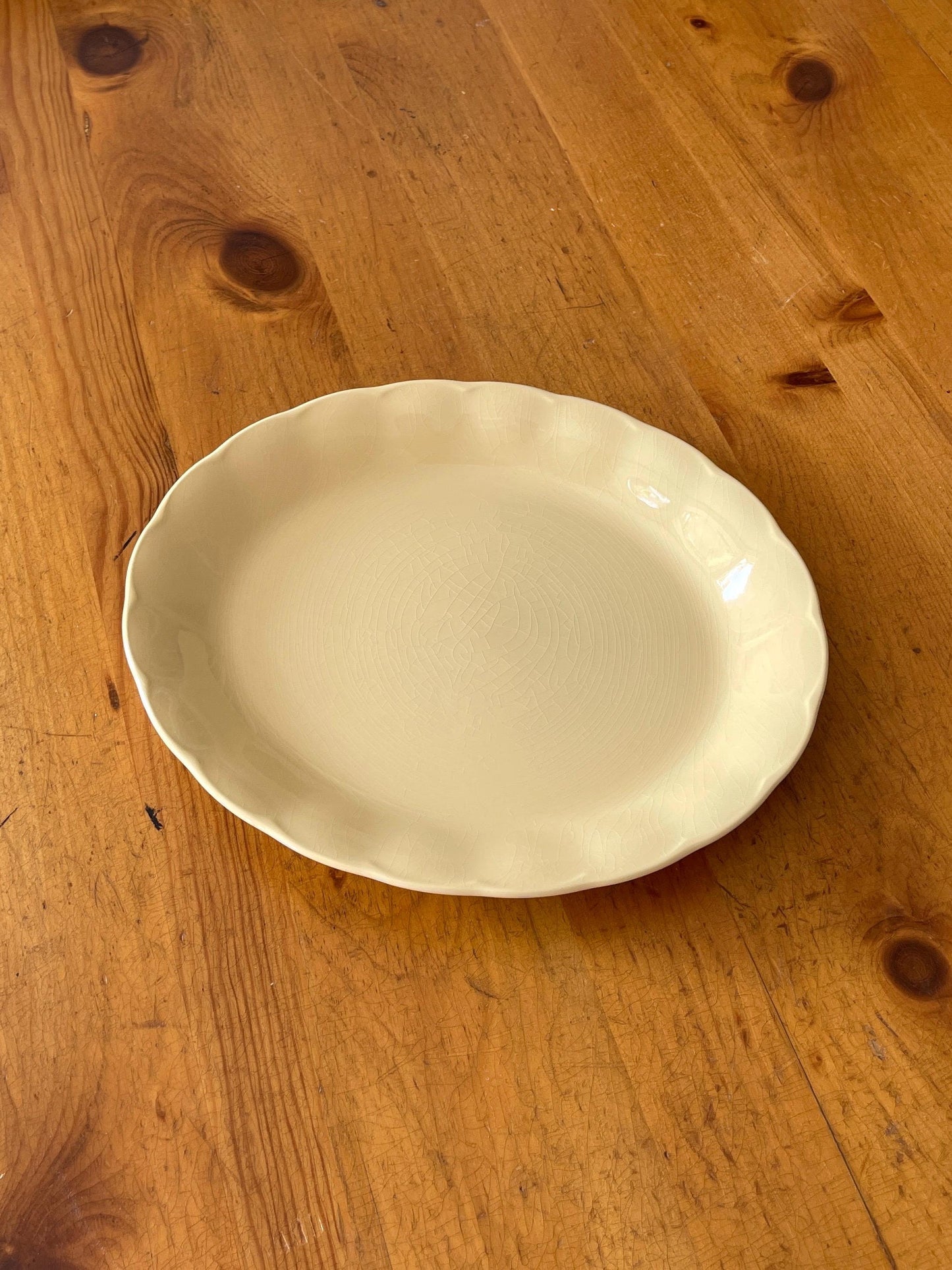 Grindley Yellow Petalware Platter 12"