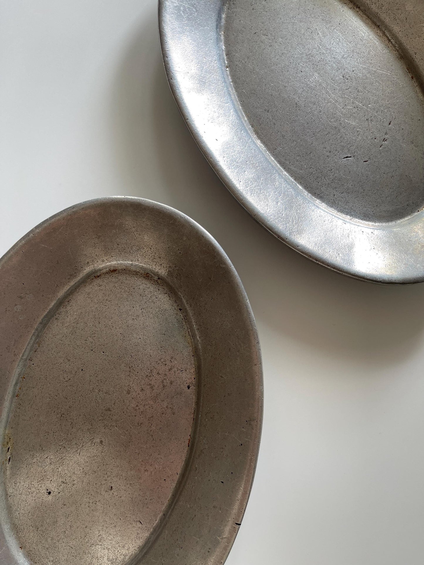 Vintage Oval Metal Platters