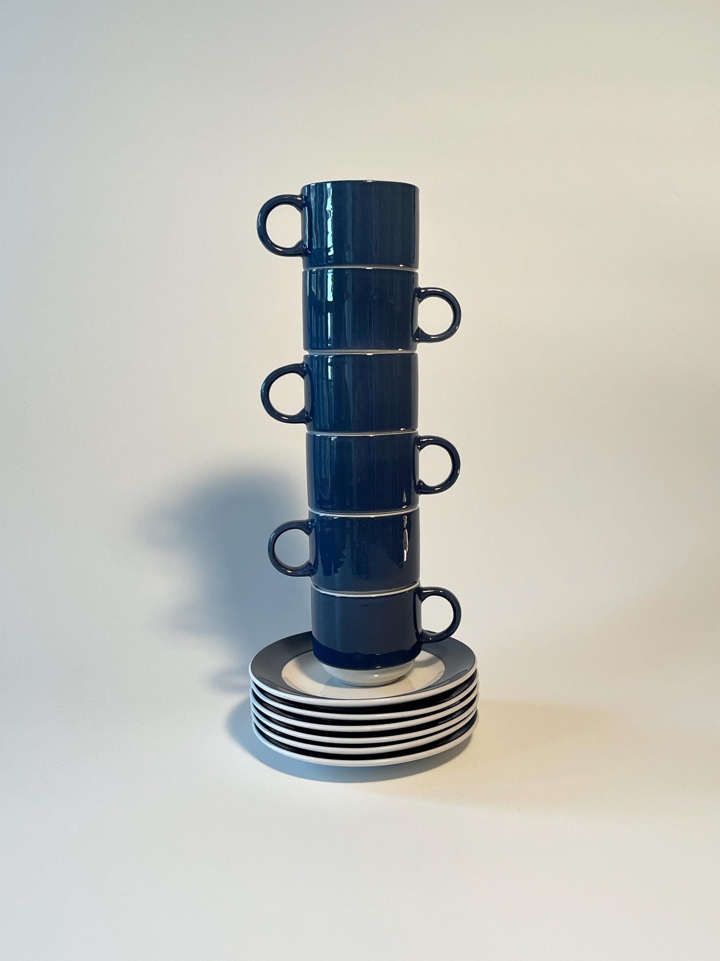 Rare Original 1950s Ginori Colonna Espresso Set
