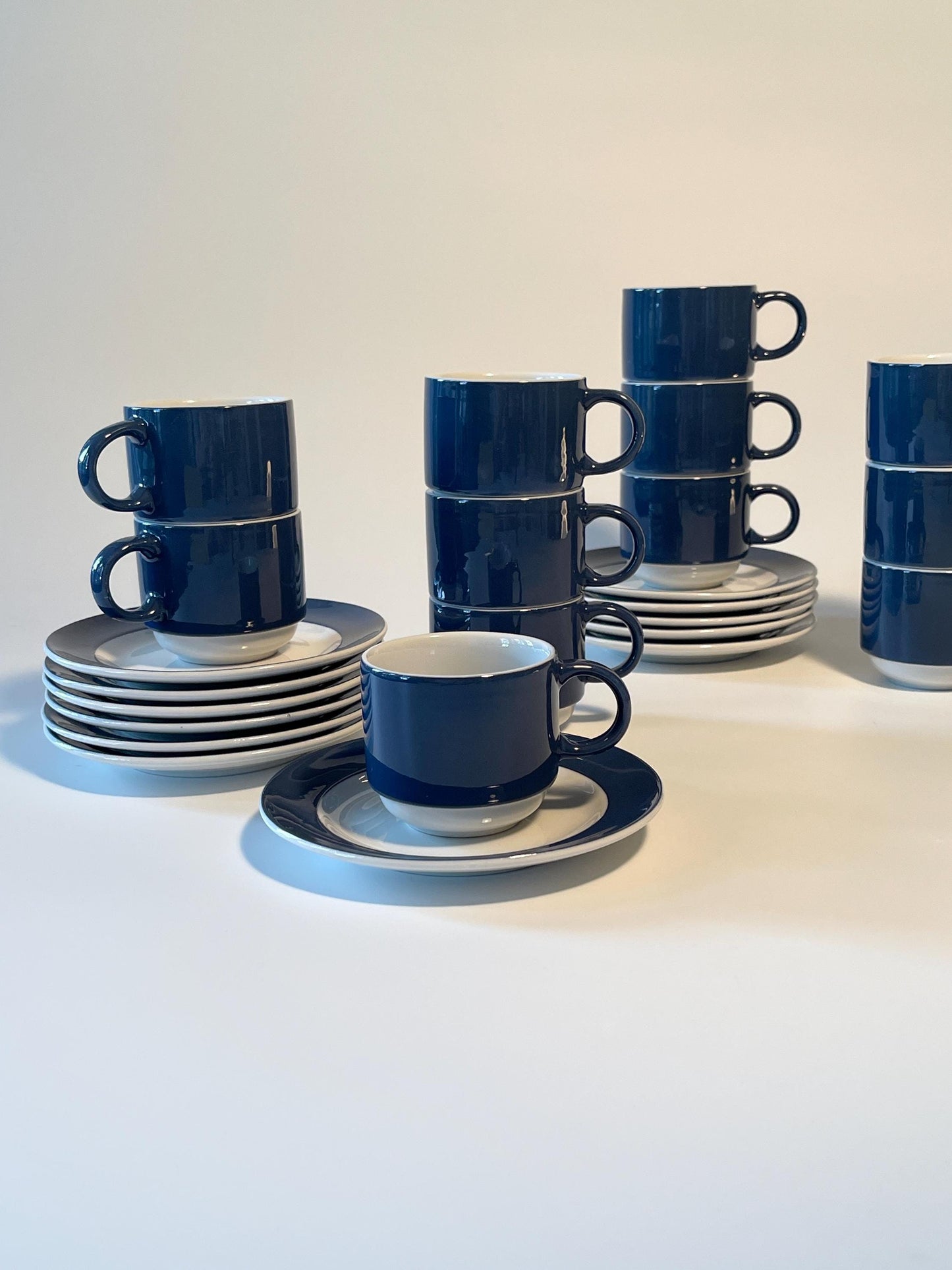 Rare Original 1950s Ginori Colonna Espresso Set