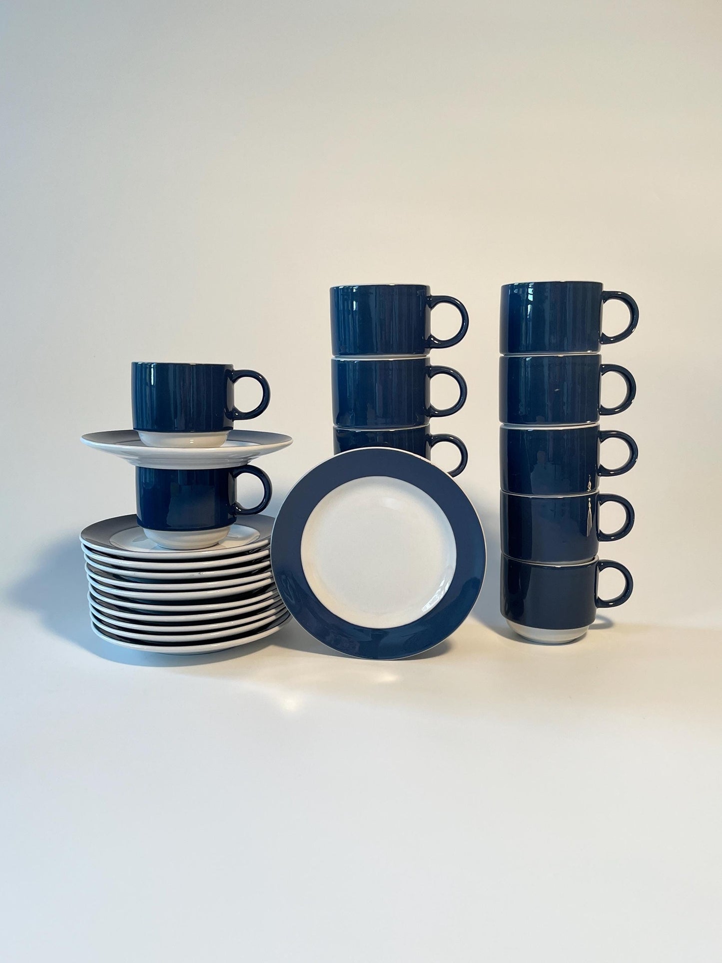 Rare Original 1950s Ginori Colonna Espresso Set
