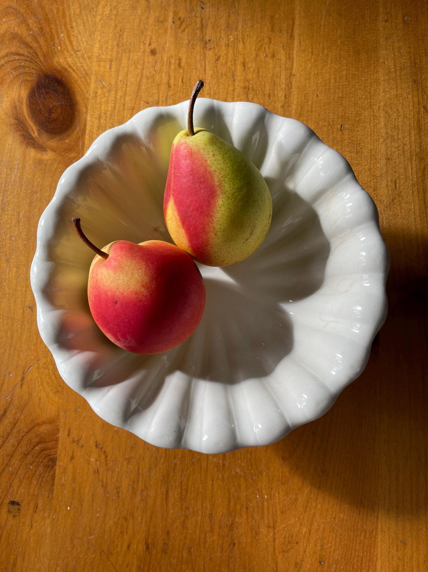 English Adams & Sons Ironstone Fluted Bowl