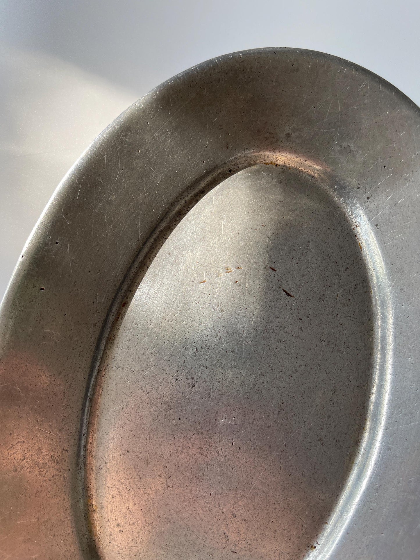 Vintage Oval Metal Platters