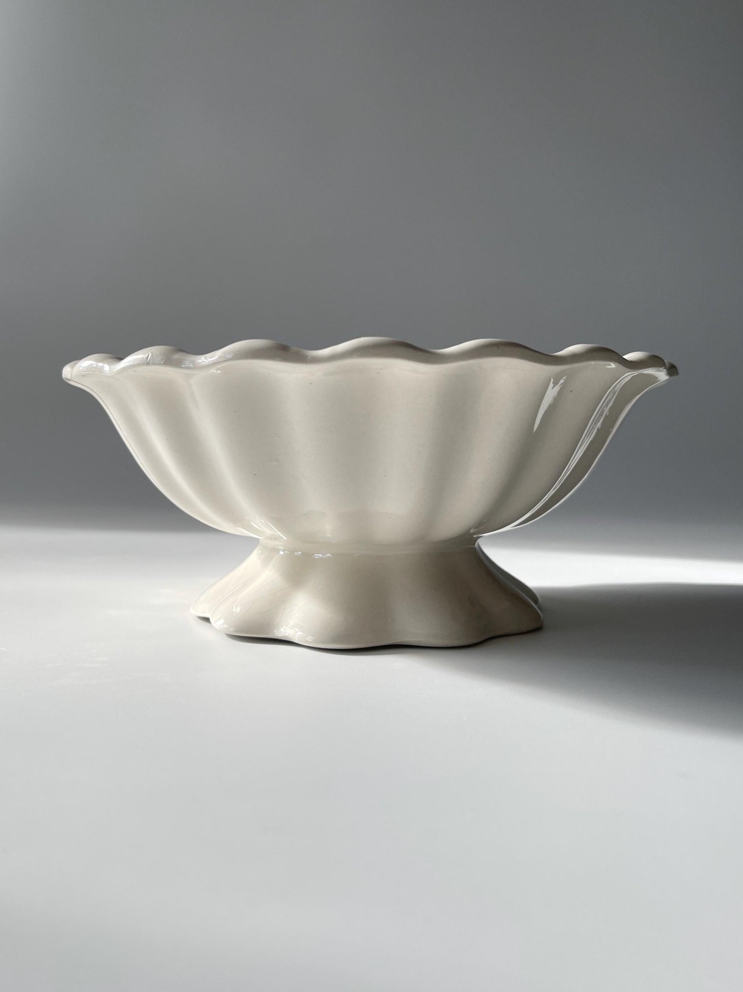 English Adams & Sons Ironstone Fluted Bowl