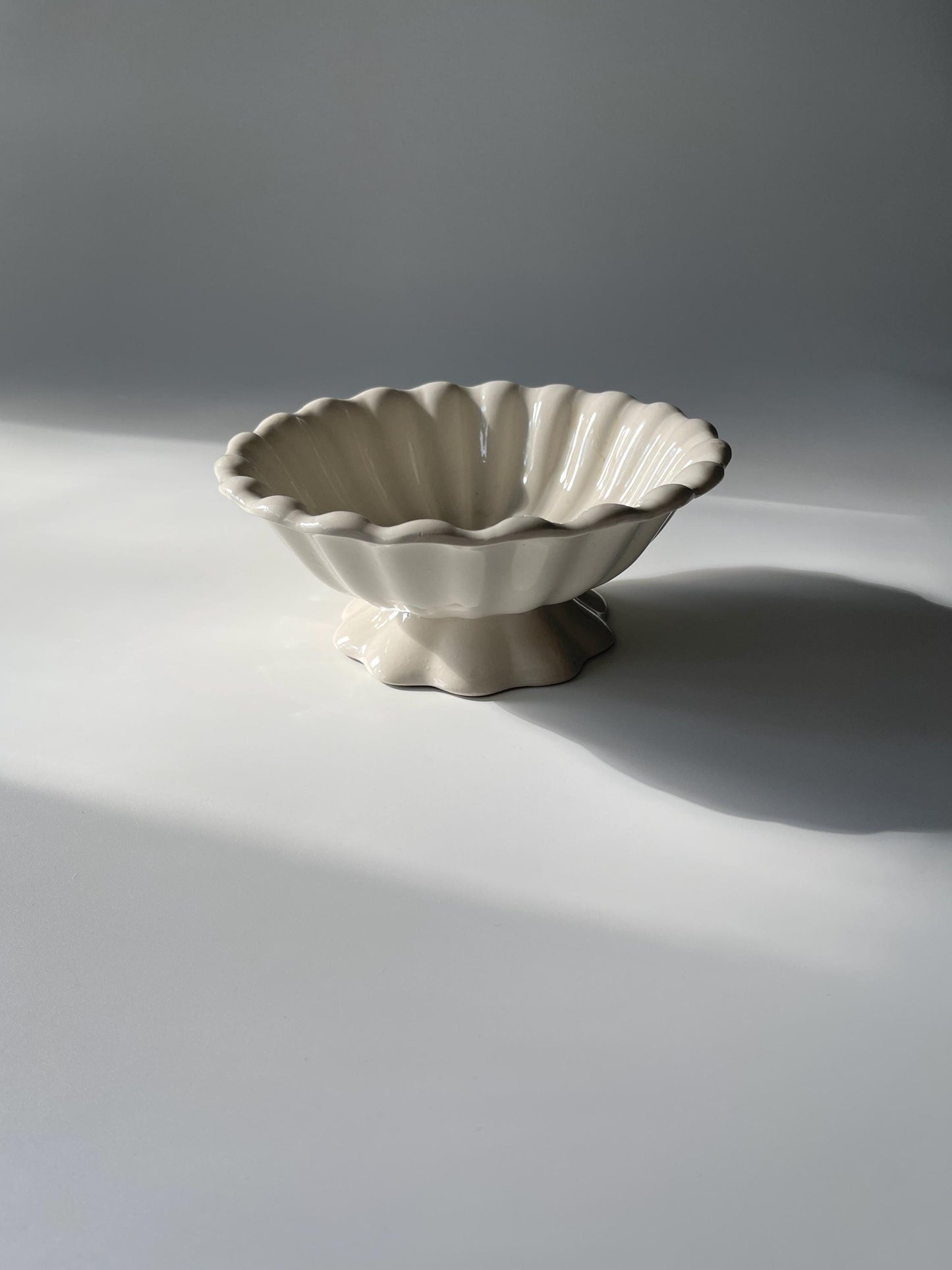 English Adams & Sons Ironstone Fluted Bowl