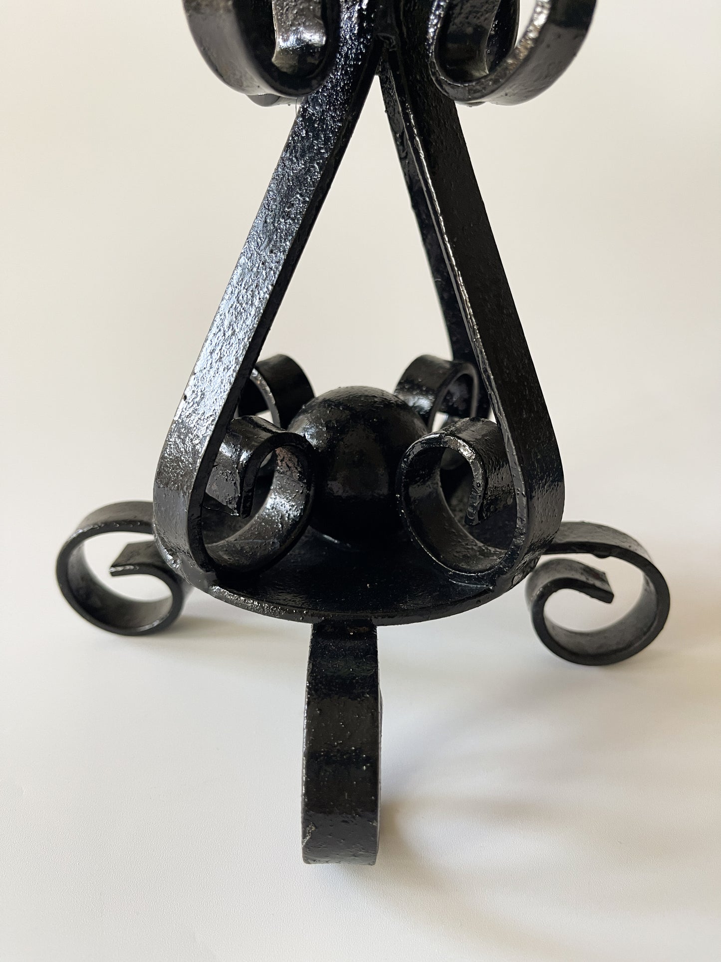 Vintage Gothic Wrought Iron Candelabra