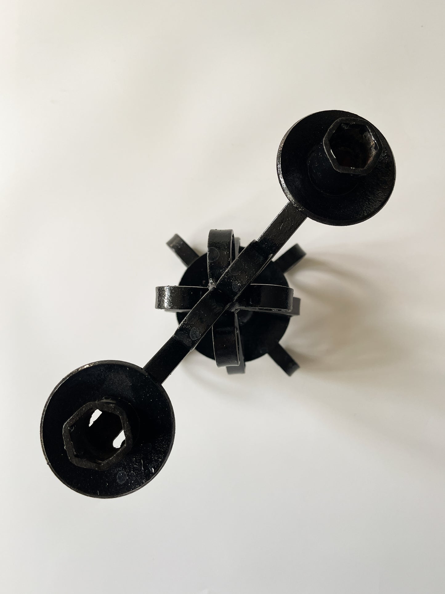 Vintage Gothic Wrought Iron Candelabra