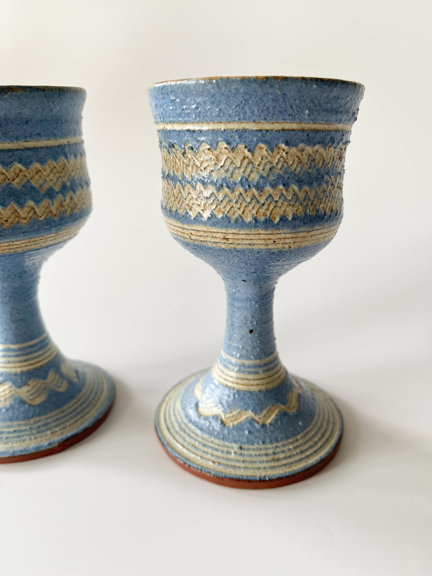 Hand Made Nova Scotian Pottery Goblets