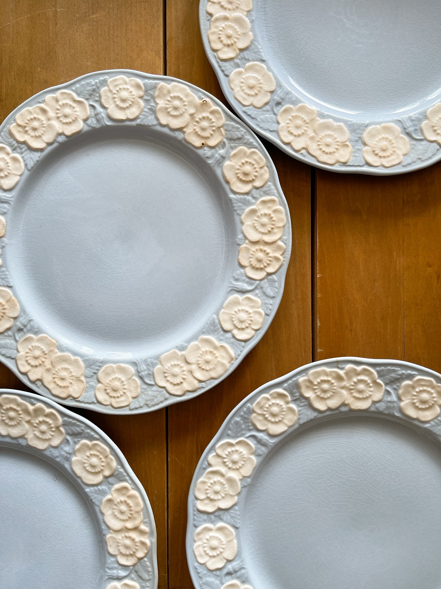 Vintage 1950s Rosewood Blue Dinner Plates