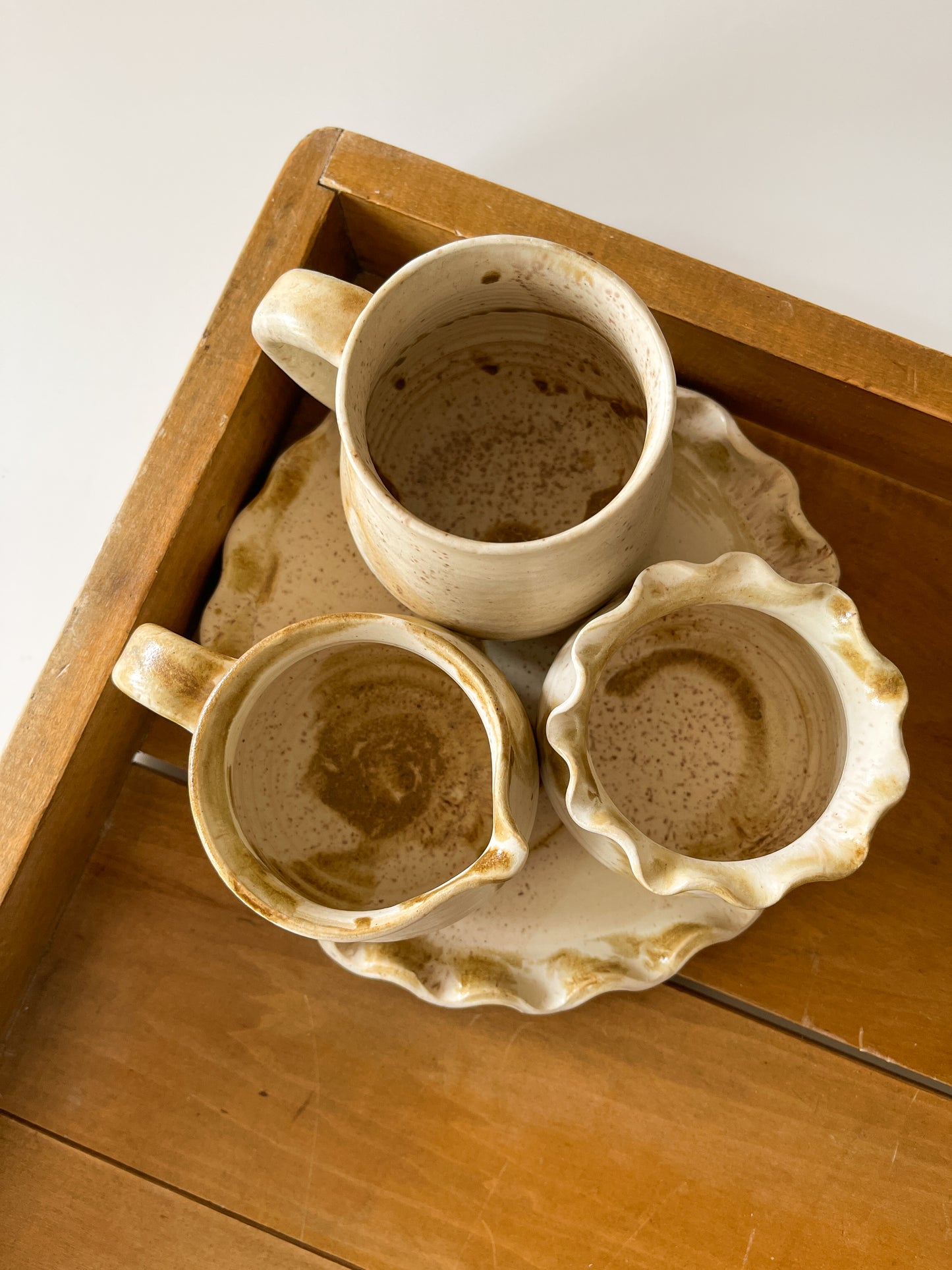 Vintage Dove Pottery Breakfast Set