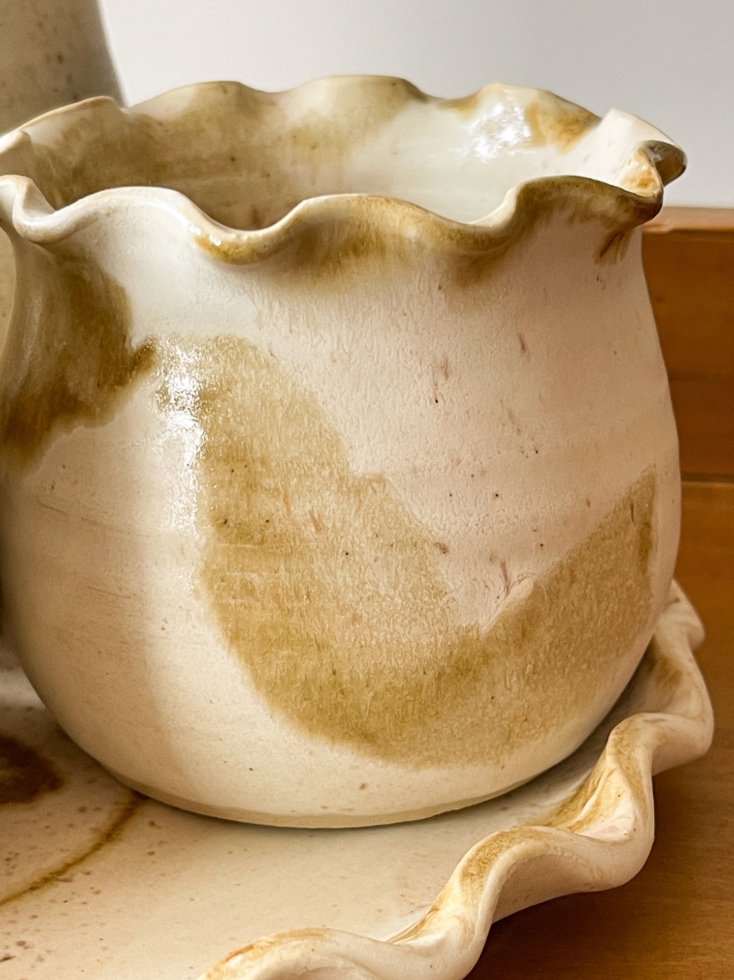 Vintage Dove Pottery Breakfast Set