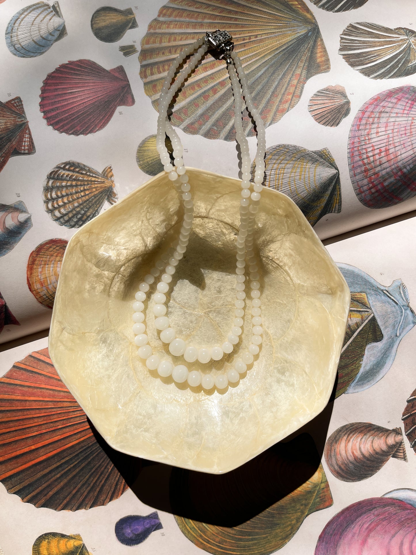 Vintage Lacquered Capiz Shell Catchall