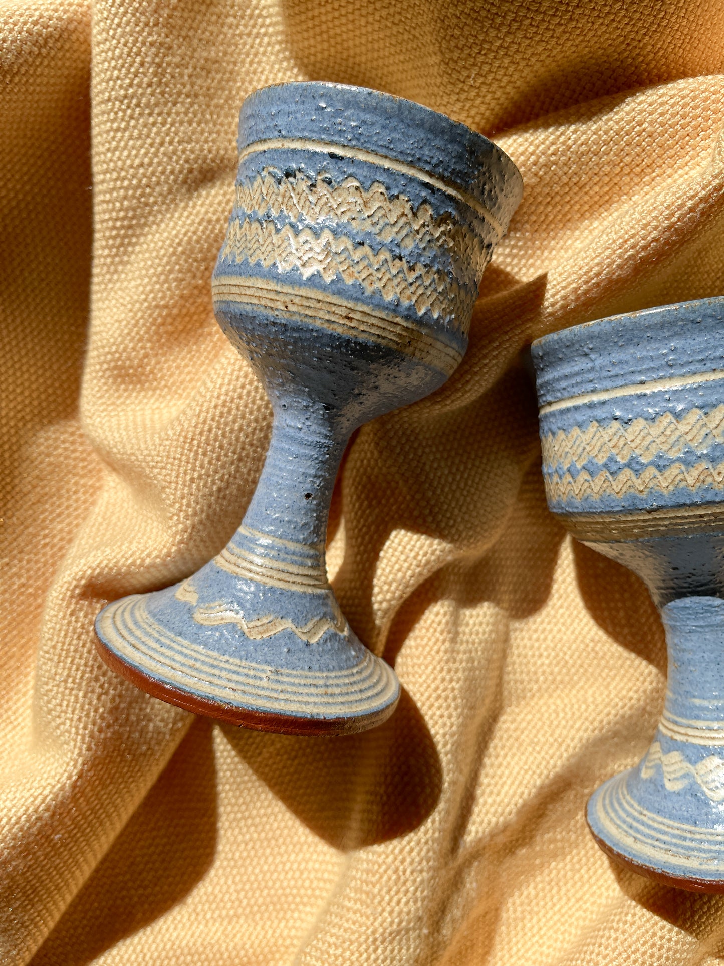 Hand Made Nova Scotian Pottery Goblets